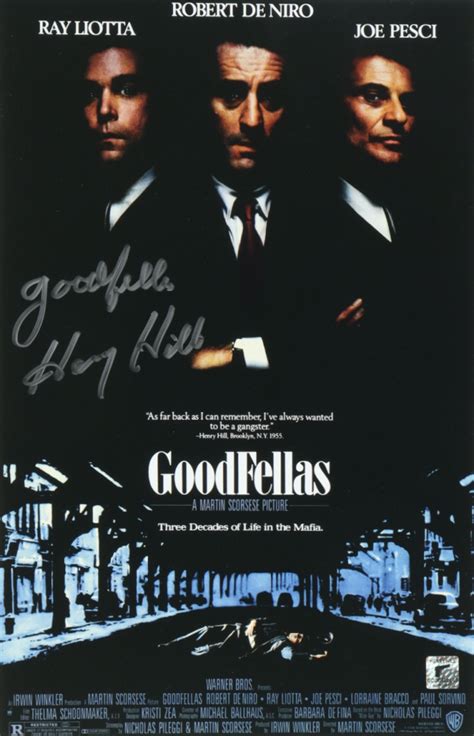 Henry Hill Signed "Goodfellas" 11x17 Poster Inscribed "Goodfella" (Hill ...