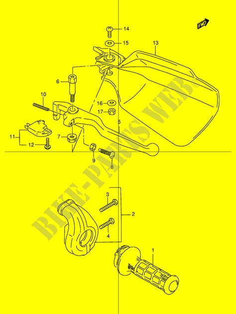 RH HANDLE LEVER for Suzuki DR 250 1998 # SUZUKI MOTORCYCLES - Genuine ...