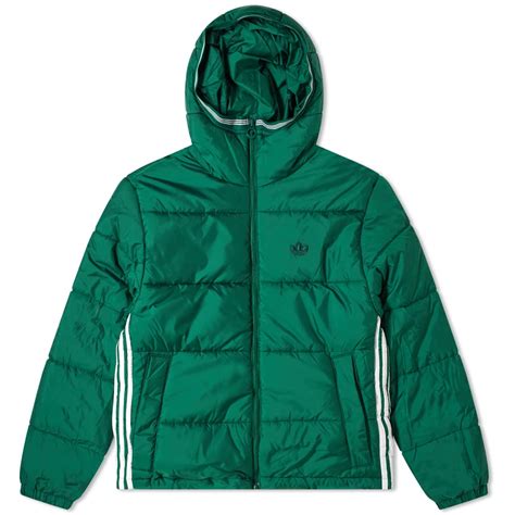 Adidas Padded Hooded Puffer Jacket Collegiate Green | END. (US)