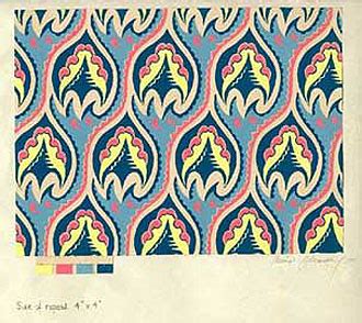 Textile Design Original Art by Sonia Delaunay :: PicassoMio