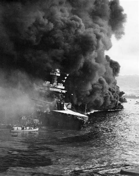 battleship USS California BB-44 Pearl Harbor 7 December 1941 | World War Photos