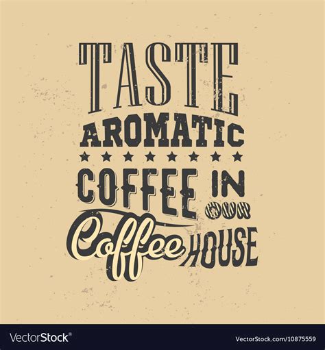 Poster with hand-drawn coffee slogan Creative Vector Image