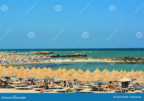 Mangalia Beach at Black Sea Editorial Stock Photo - Image of romania, seaside: 262166958