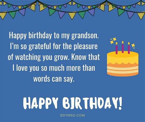 40 Best Birthday Wishes For Grandson from Grandparents - BDYMSG