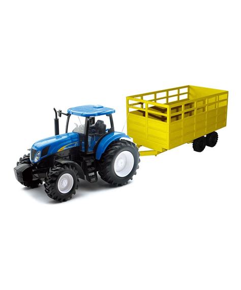 New-Ray Toys Remote-Controlled New Holland Tractor & Trailer | New ...