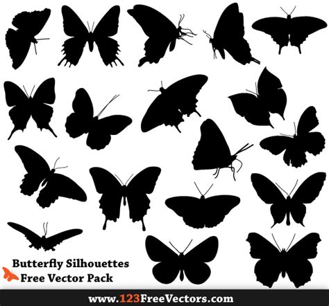 Free Butterfly Silhouette Vector Pack by 123freevectors on DeviantArt