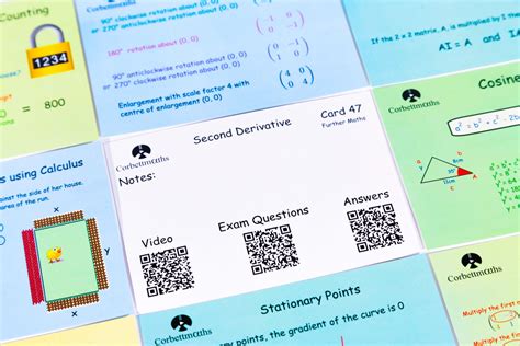 Further Maths Revision Cards – Corbettmaths