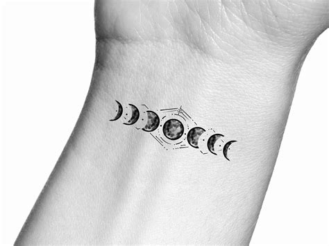 Moon Phases Tattoo Wrist