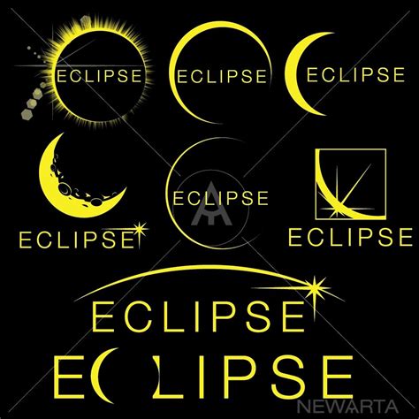 Eclipse design Set - newarta in 2024 | Eclipse, Graphic design resources, Logo set