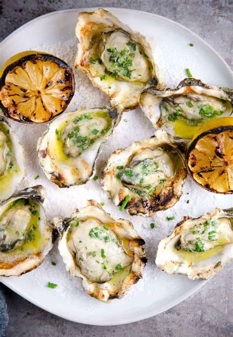 Grilled Oysters with White Wine Butter Sauce - Vindulge