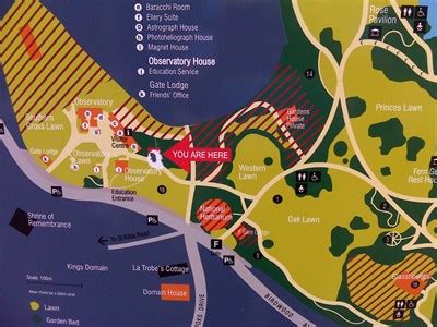 Melbourne Botanic Gardens - Western Entrance - 'You Are Here' Maps on Waymarking.com