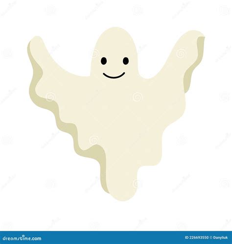 Ghost Character Emoticon Isolated on White Background. Stock Vector - Illustration of costume ...