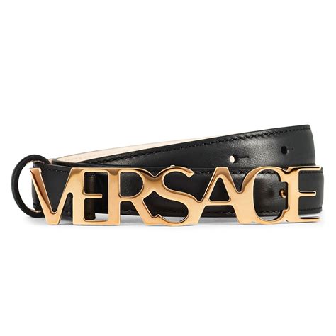 VERSACE | Logo Belt | Women | Blk/Gld 1B00v | Flannels