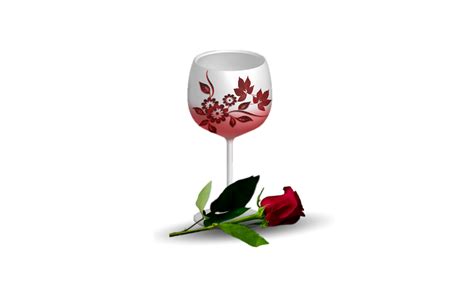 Floral Red Rose Wineglass · Free image on Pixabay