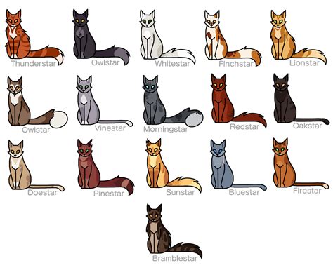 ThunderClan Leaders by monochrome-sunsets on DeviantArt