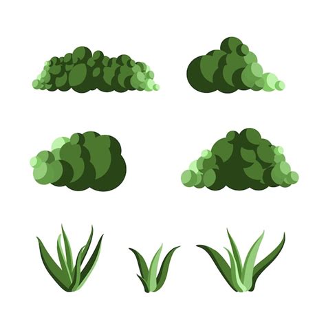 Premium Vector | Grass Vector Illustration Set