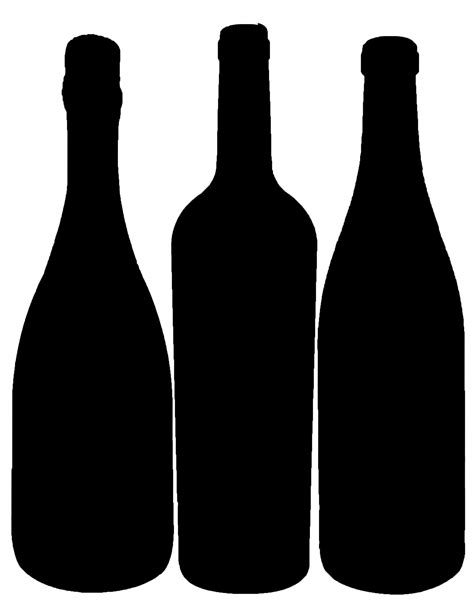 Bottle silhouette | Wine bottle images, Silhouette cameo projects, Silhouette