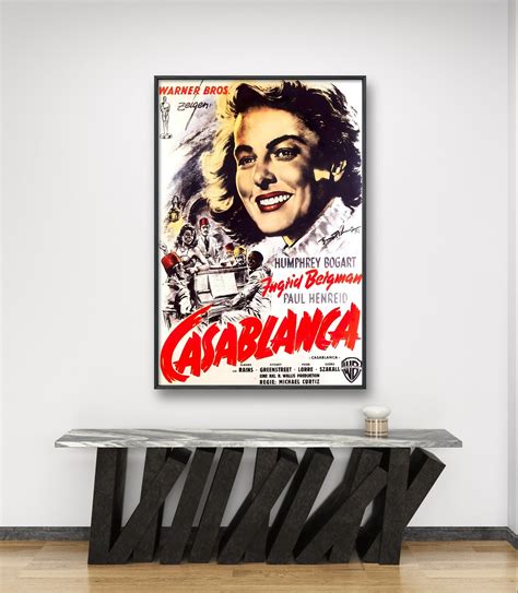 Casablanca Print, Casablanca Poster, Ingrid Bergman, 1942 Romantic ...