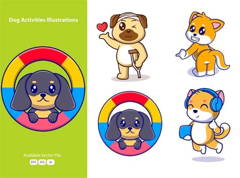 Premium Vector | Cute dog cartoon icon illustration funny gifts for stickers