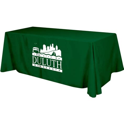 Promo Polyester Table Covers (8 Ft. Table, Flat, 4-Sided, Screen Print)