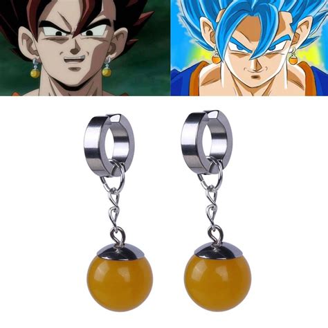 Anime Super Dragon Ball Z Vegetto Potara Earring Cosplay Earrings Ear Stud Goku | eBay