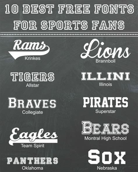 10 Best Free Fonts for Sports Fans | Silhouette | Pinterest | Fonts, Best free fonts and Sports