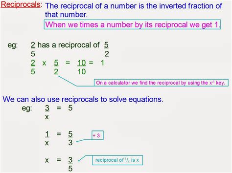 Mr Rouche's Maths: Reciprocals