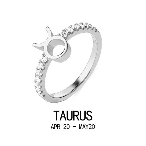 Personalized Birthstone Taurus Zodiac Ring - CALLIE