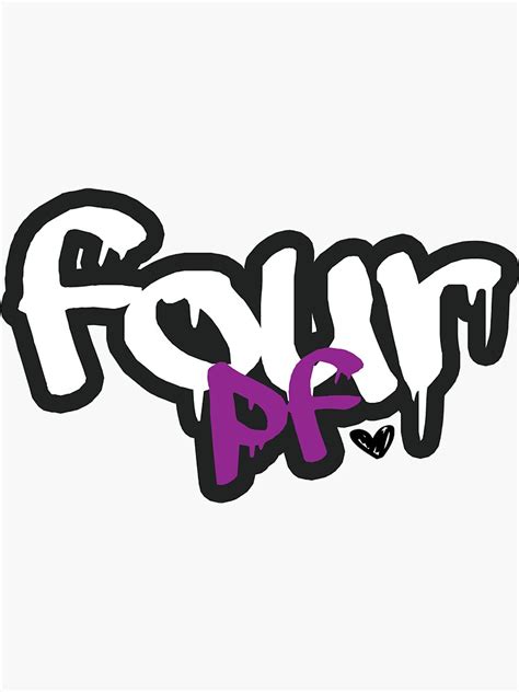 "4PF, fourpf " Sticker by MarouaneGouram | Redbubble