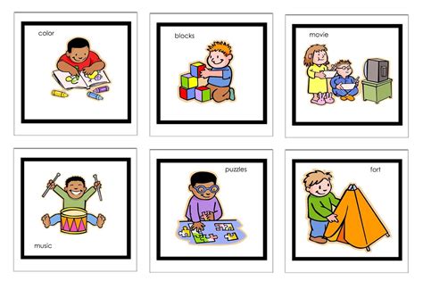 picture cards for nonverbal children | Free Printable Visual Schedule ...