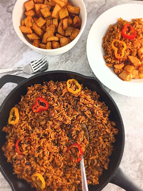 Jollof Rice and Beans Recipe - My Diaspora Kitchen