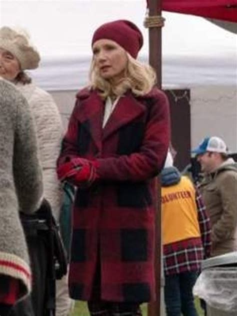 Virgin River Season 3 Muriel Red Plaid Coat - Hollywood Leather Jackets