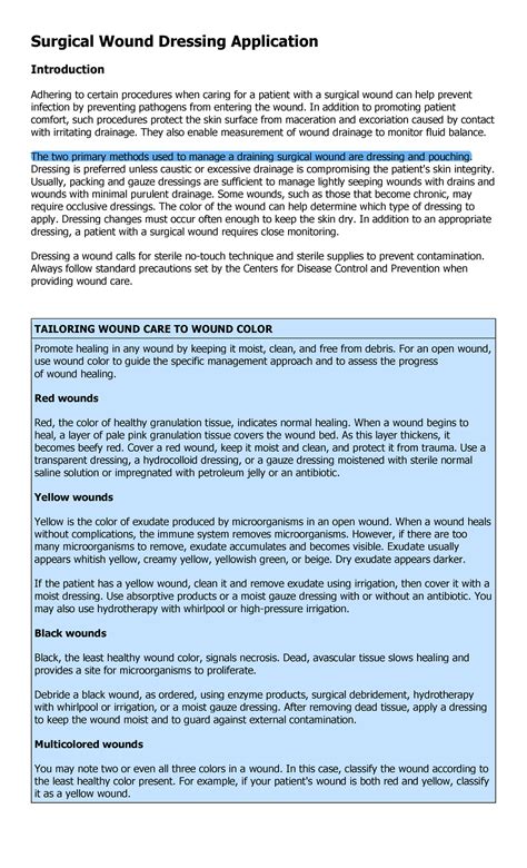 Chapter 3 Medical Surgical Nursing Wound-Dressing-Application ...