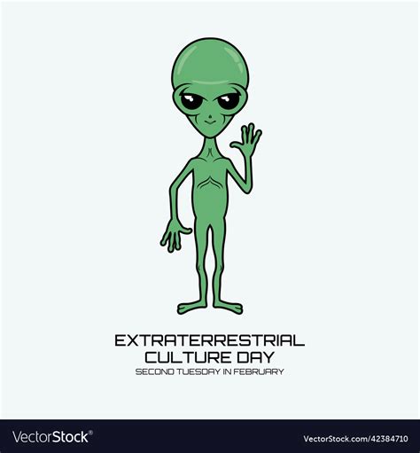 Extraterrestrial culture day Royalty Free Vector Image