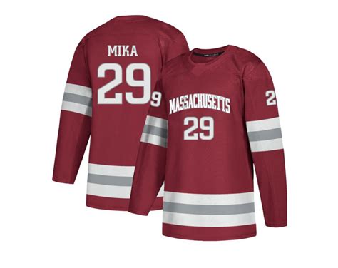 Men's George Mika Maroon UMass Minutemen Hockey Jersey - #29