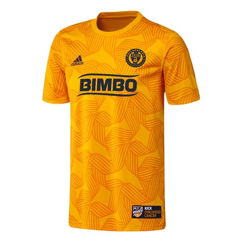 Philadelphia Union Team Signed Pre Match-Worn Commemorative 2019 Kick Childhood Cancer Jersey ...