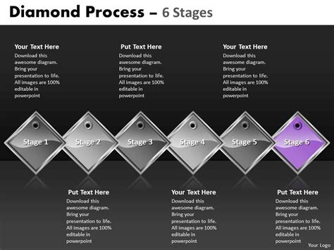 Diamond Process 6 Stages 19 | PowerPoint Templates Designs | PPT Slide Examples | Presentation ...