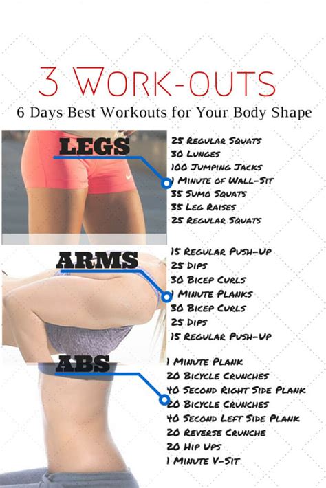 6 Days Best Workout For Your Body Shape - Body Composition Exercises