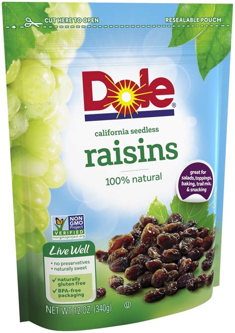 Dole California Seedless Raisins 12 oz | Shipt