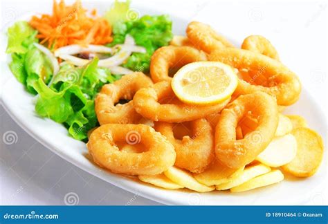 Deep Batter Fried Squid Rings Stock Images - Image: 18910464