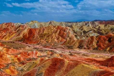 DANXIA COLORED MOUNTAINS 228 - These were rather lucky shots, this area is quite dry, it only ...