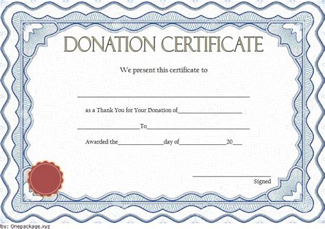 Free Printable Donation Certificate Templates - Printable Templates by Nora