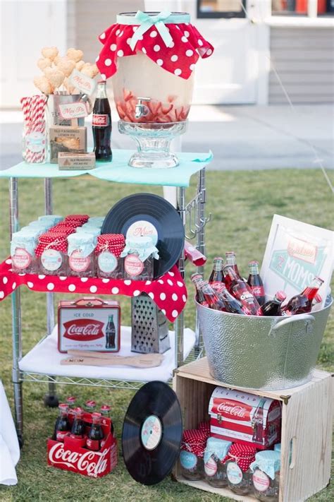 Retro Diner Themed Mother's Day Party via Kara's Party Ideas ...