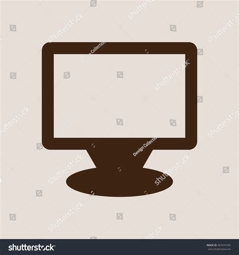 Computer Icon Vector Illustration Flat Design Stock Vector (Royalty ...