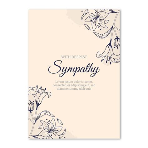 Deepest Sympathy Card - Free Download on Freepik