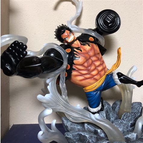 One Piece Luffy Gear four Statue, Toys & Games, Bricks & Figurines on ...