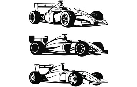 silhouette of open wheel car. open wheel formula racing car vector ...