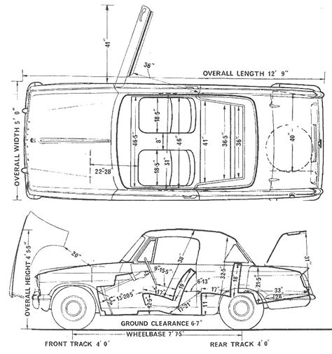 Triumph Herald chassis drawing | Retro Rides