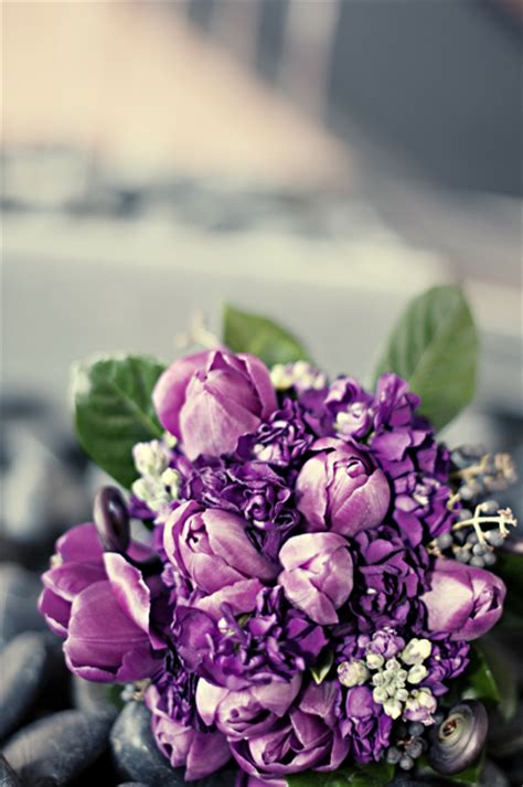 Purple Tulips Bouquet - Bouquet Wedding Flower