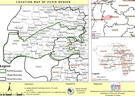 Location of PCPIR in Bharuch district, Gujarat State. | Download ...
